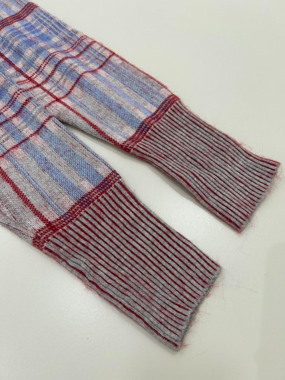 New Vivienne Westwood Tartan Check Knit Cardigan - Red/Blue - Size M - Picture 8 of 8